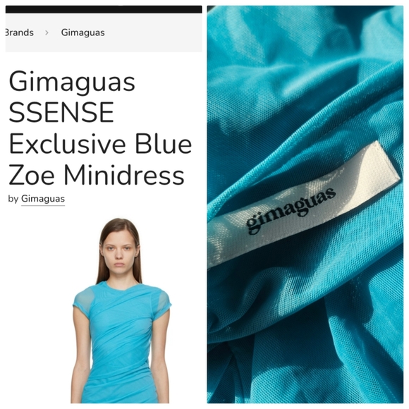 Nwot gimaguas Exclusive Semi Sheer Spring Mini Dress s - Picture 2 of 5